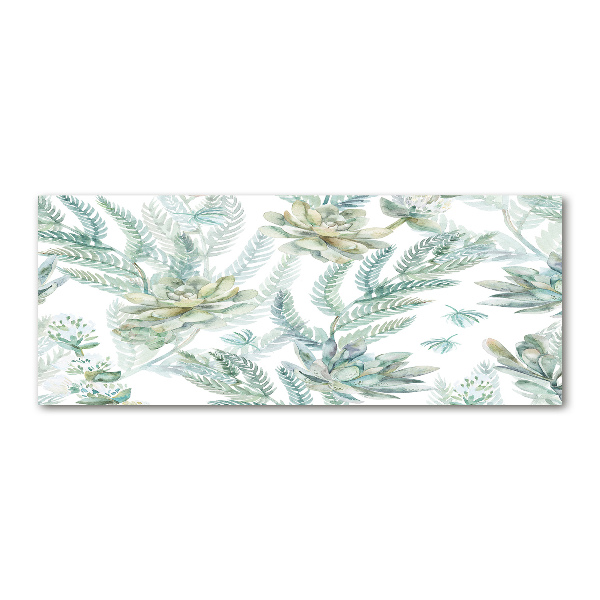 Acrylglas-Druck Blüten und Blätter