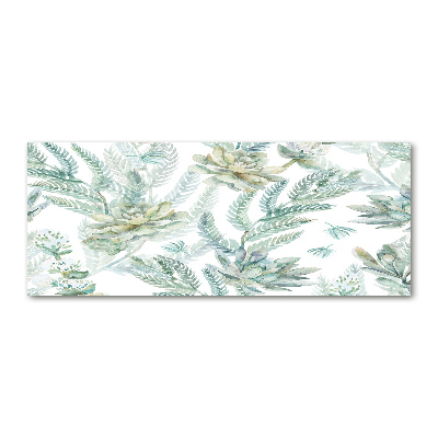 Acrylglas-Druck Blüten und Blätter