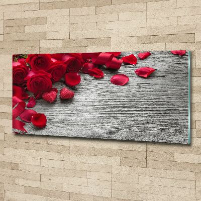 Acrylbild Fotodruck Rote Rosen