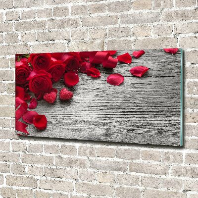 Acrylbild Fotodruck Rote Rosen