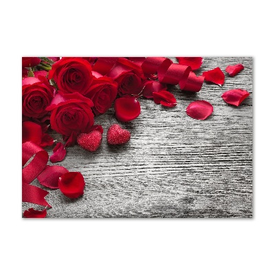 Acrylbild Fotodruck Rote Rosen