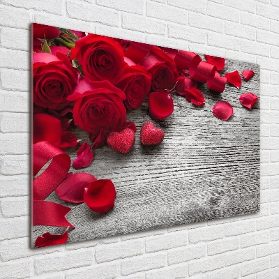 Acrylbild Fotodruck Rote Rosen