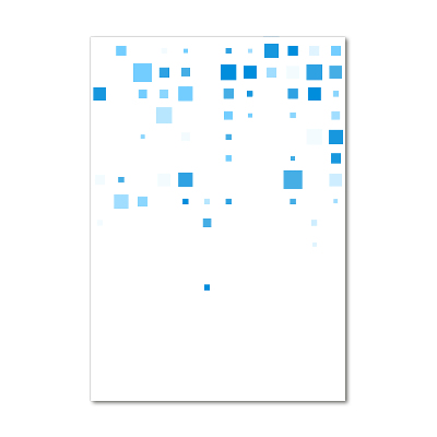 Modernes Acrylbild vertikal Blaue Quadrate