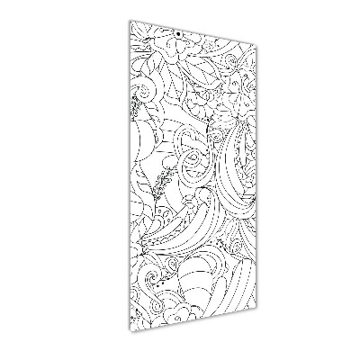 Plexiglasbilder vertikal Zentangle-Hintergrund