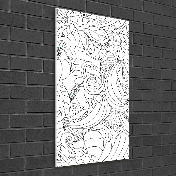 Plexiglasbilder vertikal Zentangle-Hintergrund