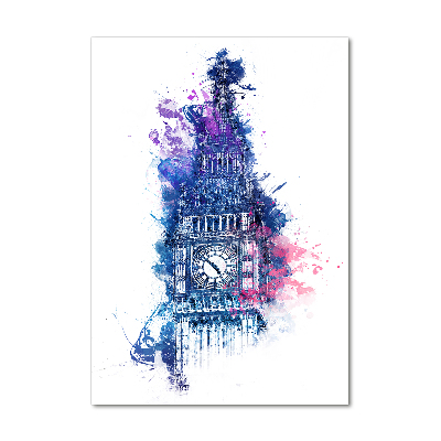 Bild auf Acrylglas vertikal Farbenfroher Big Ben