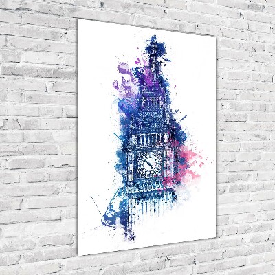 Bild auf Acrylglas vertikal Farbenfroher Big Ben