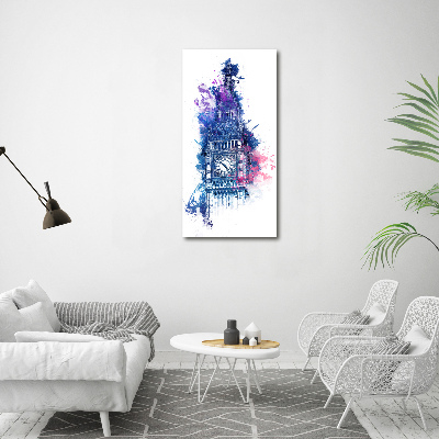 Bild auf Acrylglas vertikal Farbenfroher Big Ben