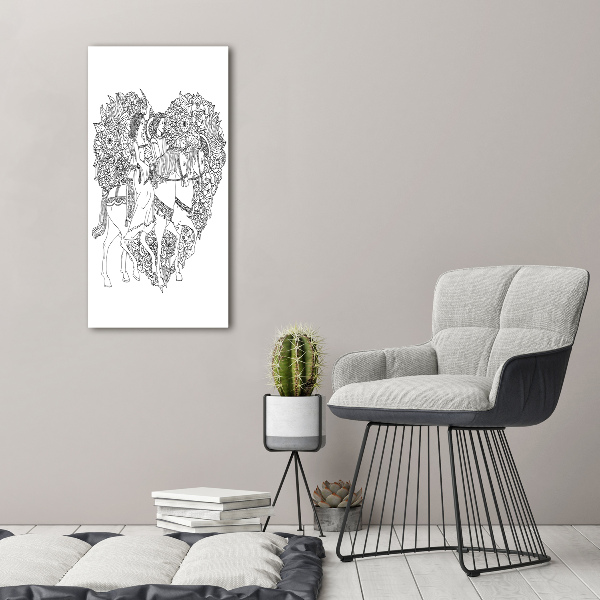 Plexiglasbilder vertikal Frau und Mann