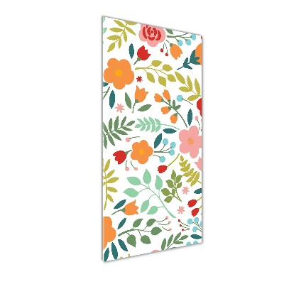 Acrylbild vertikal Bunte Blumen