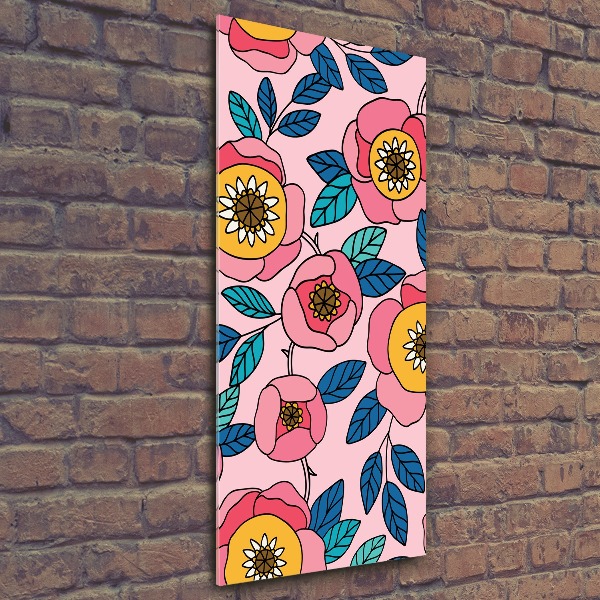 Bild auf Acrylglas vertikal Bunte Blumen