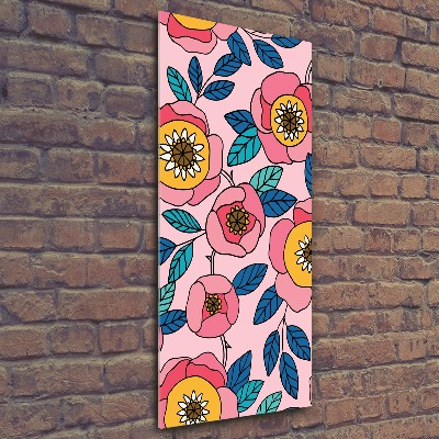 Bild auf Acrylglas vertikal Bunte Blumen
