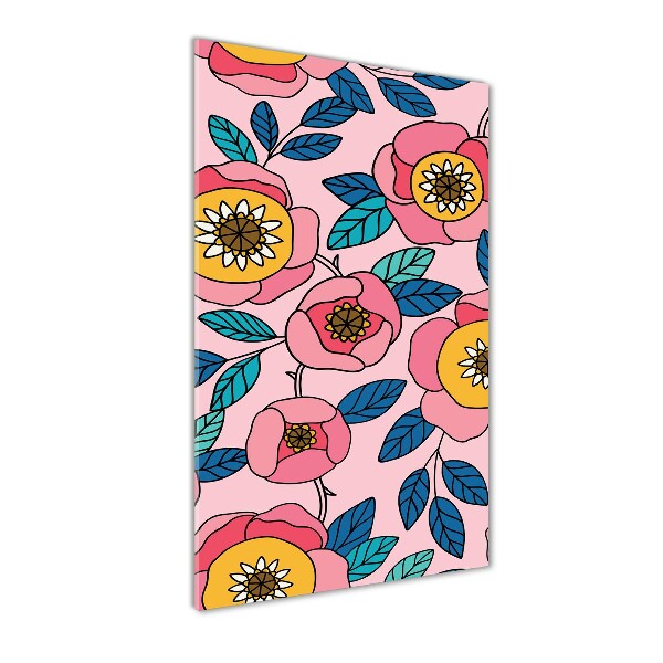 Bild auf Acrylglas vertikal Bunte Blumen