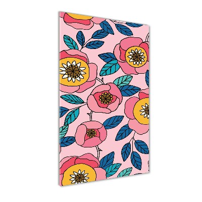 Bild auf Acrylglas vertikal Bunte Blumen