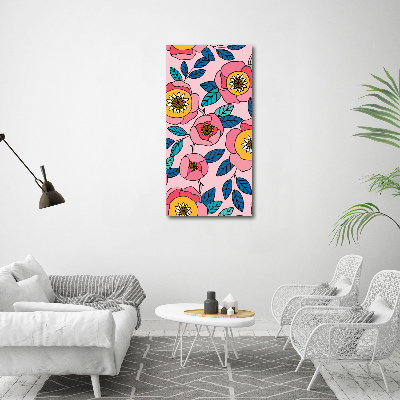 Bild auf Acrylglas vertikal Bunte Blumen