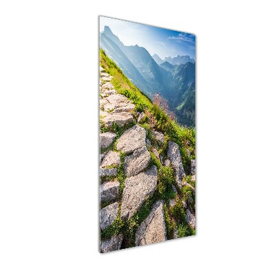 Acrylbild vertikal Bergpfad