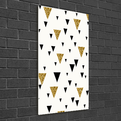 Modernes Acrylbild vertikal Dreieckshintergrund