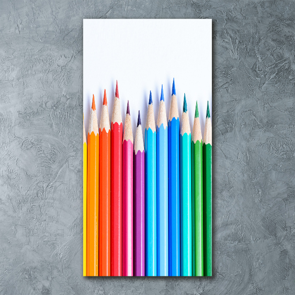 Acrylbild vertikal Buntstifte