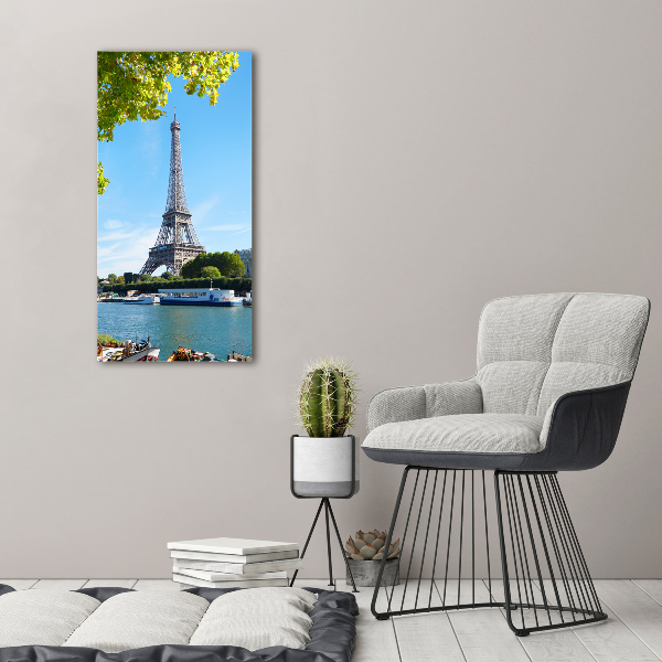 Modernes Acrylbild vertikal Eiffelturm Paris