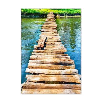 Bild auf Acrylglas vertikal Holzbrücke