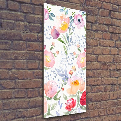 Modernes Acrylbild vertikal Mohnblumen