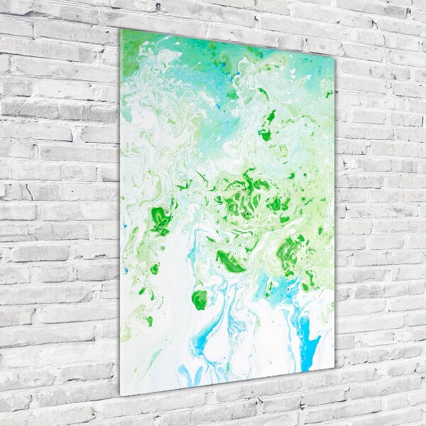 Modernes Acrylbild vertikal Abstraktion des Flecks