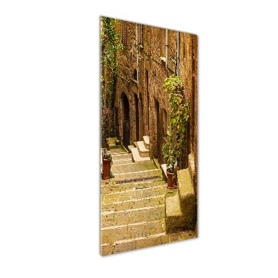 Modernes Acrylbild vertikal Italienische Straßen