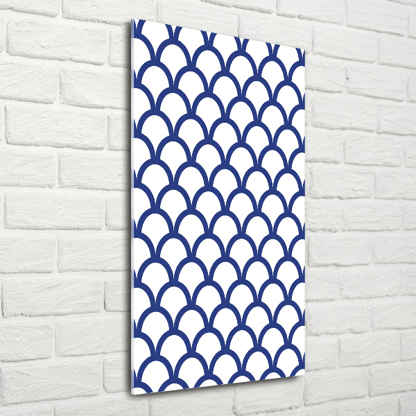 Modernes Acrylbild vertikal Maritimer Hintergrund