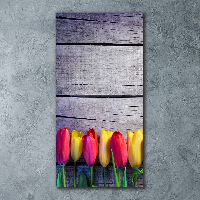 Plexiglasbilder vertikal Bunte Tulpen