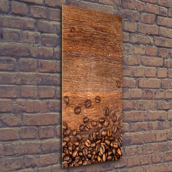 Modernes Acrylbild vertikal Kaffeebohnen