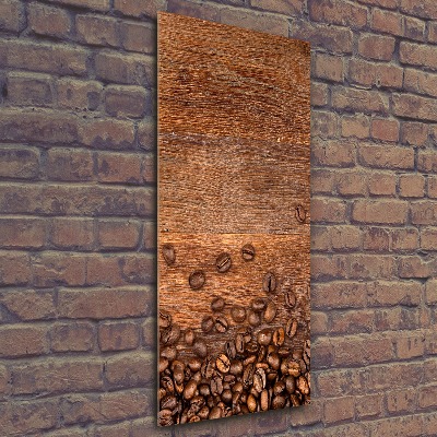 Modernes Acrylbild vertikal Kaffeebohnen