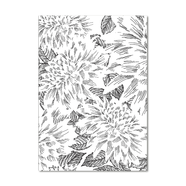 Modernes Acrylbild vertikal Pfingstrosen