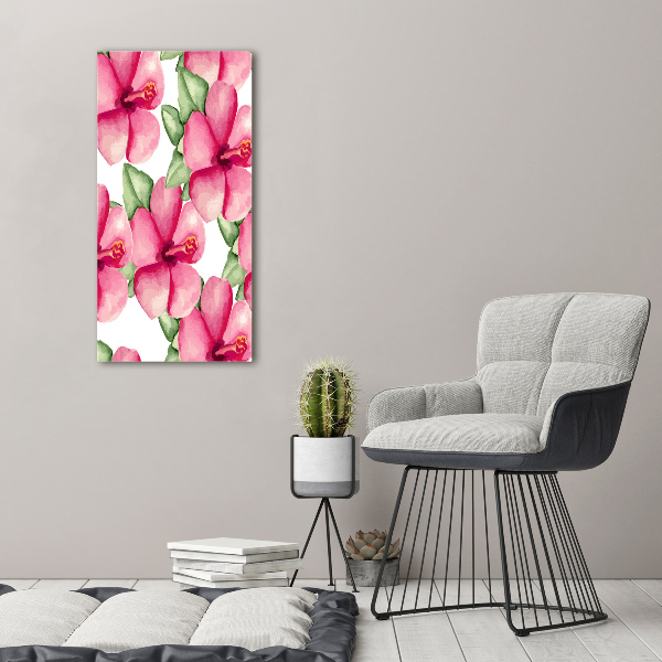 Bild auf Acrylglas vertikal Tropische Blumen