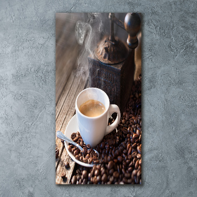 Modernes Acrylbild vertikal Eine Tasse Kaffee