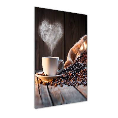 Acrylbild vertikal Eine Tasse Kaffee