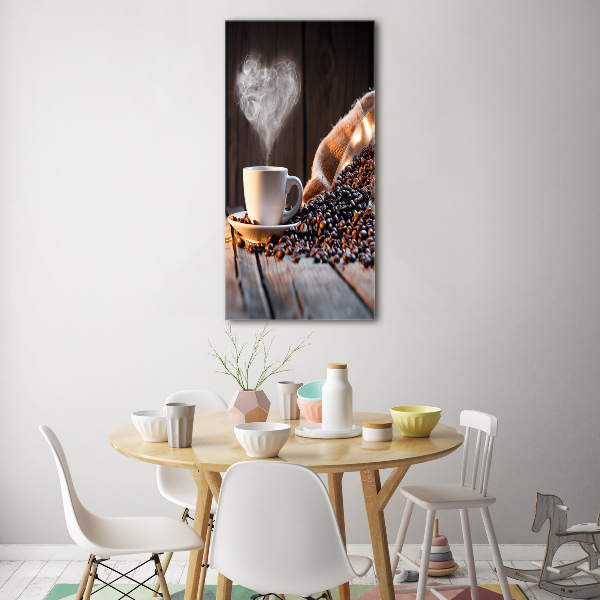 Acrylbild vertikal Eine Tasse Kaffee