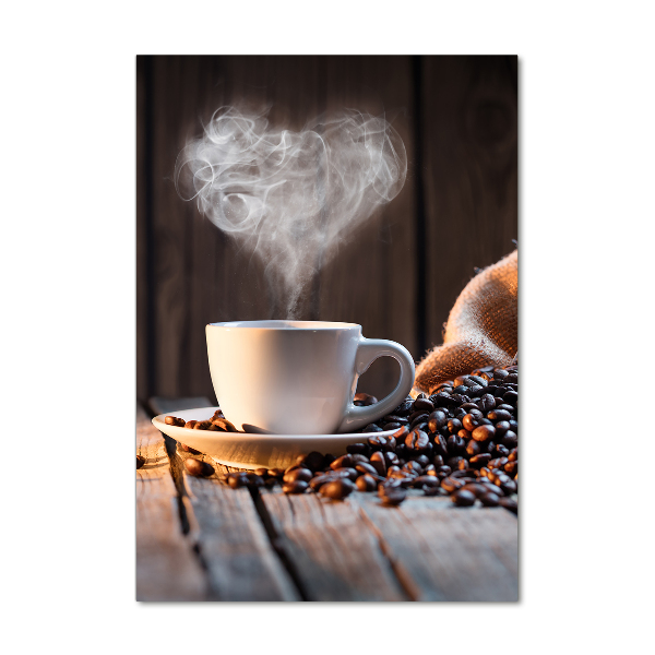 Acrylbild vertikal Eine Tasse Kaffee