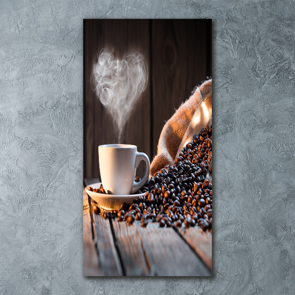 Acrylbild vertikal Eine Tasse Kaffee