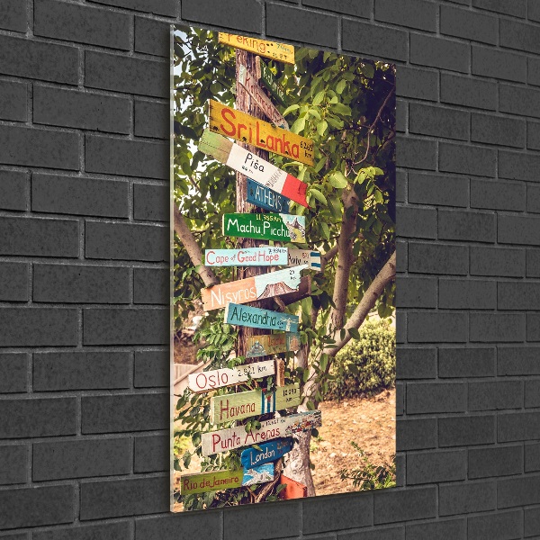 Bild auf Acrylglas vertikal Wegweiser