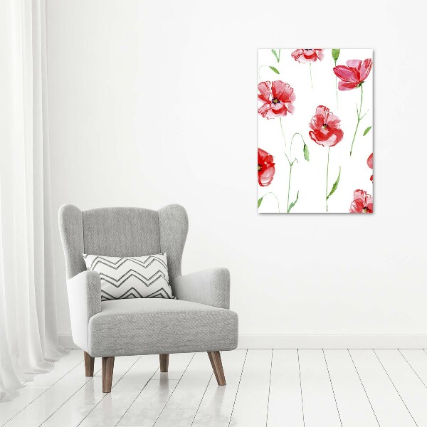 Plexiglasbilder vertikal Mohnblumen