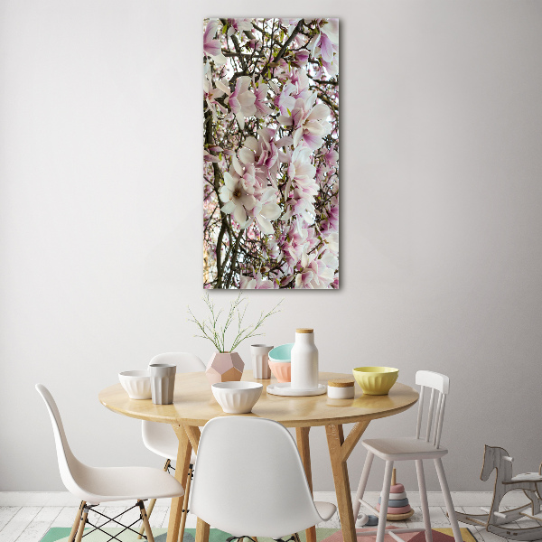 Bild auf Acrylglas vertikal Magnolienblüten