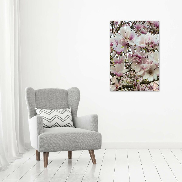 Bild auf Acrylglas vertikal Magnolienblüten