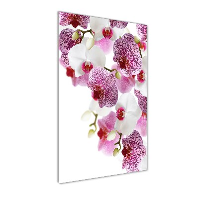 Modernes Acrylbild vertikal Orchidee