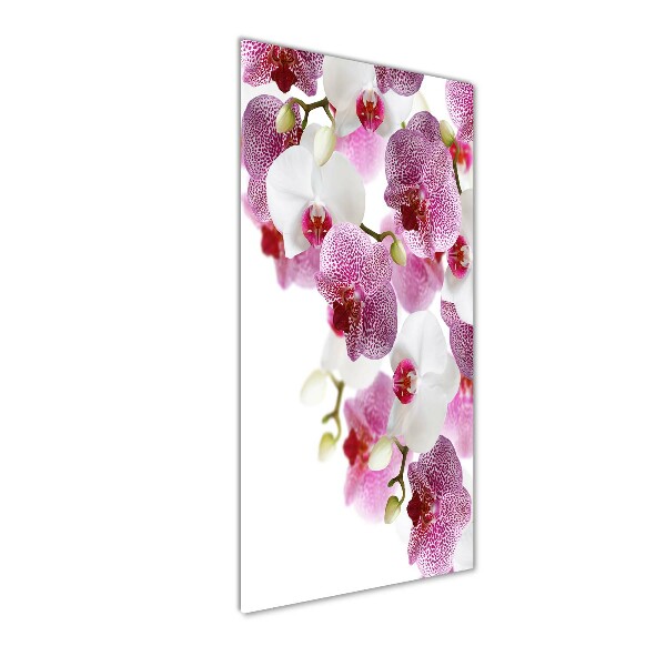 Modernes Acrylbild vertikal Orchidee