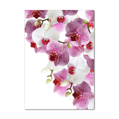 Modernes Acrylbild vertikal Orchidee