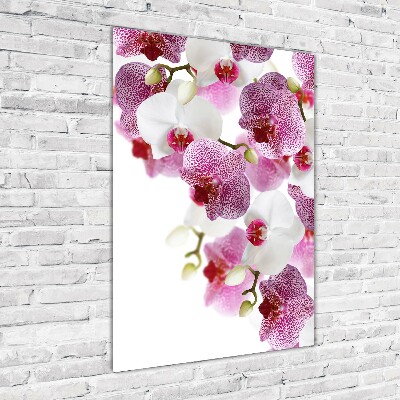 Modernes Acrylbild vertikal Orchidee