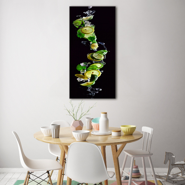 Plexiglasbilder vertikal Limetten und Zitronen