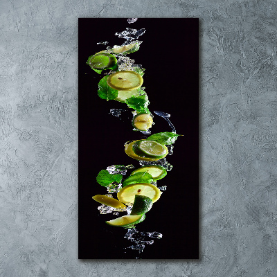 Plexiglasbilder vertikal Limetten und Zitronen