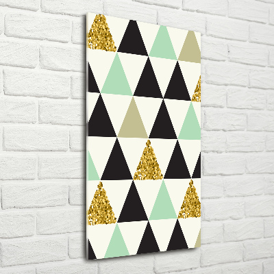 Bild auf Acrylglas vertikal Bunte Dreiecke