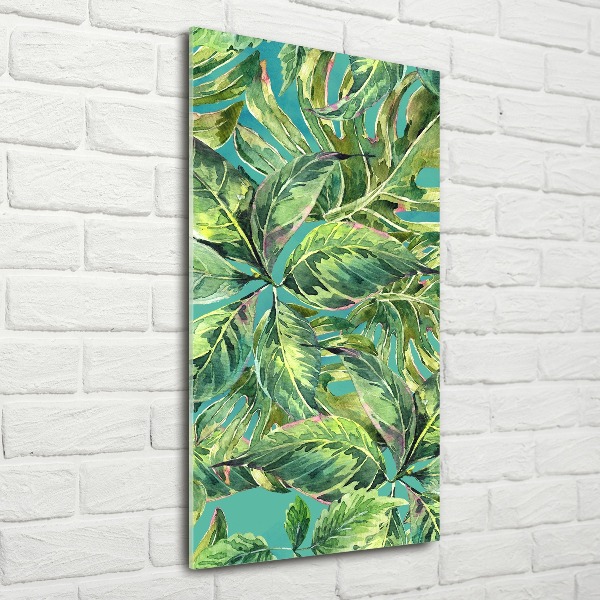 Bild auf Acrylglas vertikal Tropische Blätter